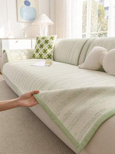 1 Tấm lót sofa đơn giản, mềm mại như lụa băng, chống trượt và chịu được vật nuôi, dùng được cả bốn mùa, phù hợp với sofa 1-4 chỗ, tấm lót trang trí cao cấp cho phòng khách và phòng ngủ, có thể giặt máy.