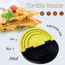 Large CRIMPIT Tortilla 3-In-1  6-8-10''flour Tortillas)-Mess-Free Meals,Versatile Cooking,Endless Recipe Ldeas,Perfect For Leftovers-Kitchen,Utensils - 黃色 - 查看 3