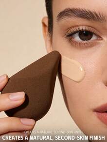 Green Brown Makeup Sponge, Ergonomic Blender For Foundation Concealer, Wet Dry Reusable Makeup Tools 2/4/6/12pcs - Multicolor - View 3