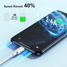 1/3/6 piezas Cable de carga rápida y transferencia de datos de alta velocidad de 3,3 pies/100 cm compatible con iPhone 14 Pro Max/14 Pro/14 Plus/14/13/12/11/XS/XR/8/7/6 Series - Blanco - Ver 4