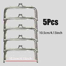 5 buc. încuietori metalice argintii semicercuri/pătrate pentru portofel, diverse dimensiuni, închidere cu capsă, accesorii DIY în stil vintage pentru geantă de mână, modificare portofel pentru monede, piese durabile lucrate manual pentru confecționarea portofelelor DIY - Multicolor - Vizualizare 11