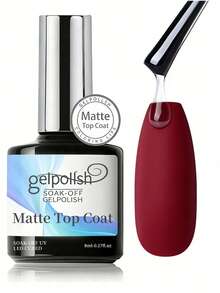 No-Wipe Matte Top Coat, Matte Effect Nail Polish, Suitable For Home Manicure Salon DIY Nail Art - Clear - View 8