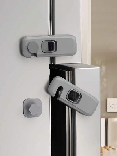 1/5pcs - Child Safety Lock, High-Grade Protective Equipment Lock, Multi-Functional Cabinet Door Lock, Window Lock, Refrigerator Lock, Suitable For Home Doors, Windows, Cabinets, Drawers, Refrigerators, Ovens, Showers, Etc.