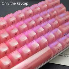 Crystal Keycap Set, OEM Profile PC Material Keycaps, White Jade Themed Semi-Transparent Design, Suitable For MX Switches And 6.25U Spacebar, For Gaming And Office Mechanical Keyboards, Keycaps Only (Keyboard Not Included), Mechanical Keyboard DIY Accessories - View 11