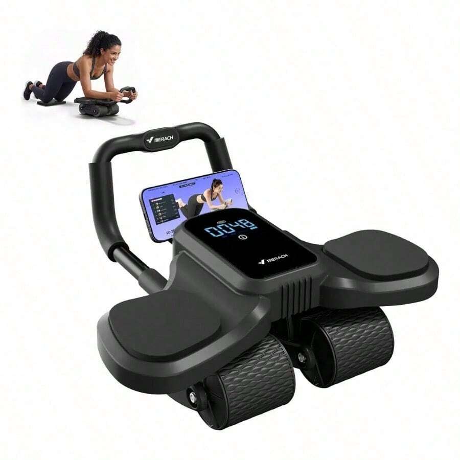 Ruedas para Abdominales con Retorno Automático | Ejercicio Eficiente para Tonificar el Cuerpo - Negro1 - Ver 1