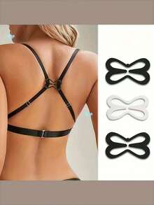 1/5/10个装，内衣肩带防滑扣，隐形文胸防滑扣，可调节可拆卸肩带，美背吊带固定防滑扣 - 彩色 - 查看 3