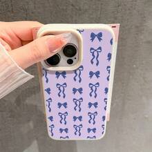 Funda para Teléfono - Una elegante funda para teléfono con un lazo azul sobre un fondo morado, diseñada para iPhone, incluyendo las series 17, 16, 15 y 14.Es duradero, estéticamente atractivo y ofrece alta protección con un hermoso diseño de TPU. - Color mixto 1 - Ver 6