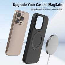 Placa magnética para teléfono móvil, placa metálica adhesiva súper magnética para accesorios de soportes magnéticos portátiles para teléfonos inteligentes - Negro - Ver 3