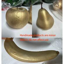 1-6pcs Artificial Golden Apple Decor, Realistic Plastic Fake Apple Home Decoration, Decorative Faux Fruit Display For Kitchen, Tabletop Center Piece - Multicolor - View 11