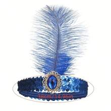 Tocado de estilo vintage de los años 20, una elección perfecta para el baile de máscaras, celebraciones festivas u otros eventos de disfraces, un excelente regalo para tu pareja - Negro - Ver 7