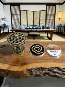 1个复古檀香炉，莲花盘香炉，手工制作 - 多用途，小巧优雅，仿古风格家居装饰，烛台礼品，斋月礼物，适用于水疗、瑜伽、冥想、书房、办公室、客厅、卧室等艺术装饰 - 風格1 - 查看 4