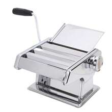 He  Dough Preer Tainle Teel Noodle Maker Hine Dumpling Wrapper Pre With 6-Thick Etting 0.6-4.8mm 3 Noodle Widt (2mm/6mm/9mm) Noodle Cutter For Kitchen - Stainless Steel - View 1
