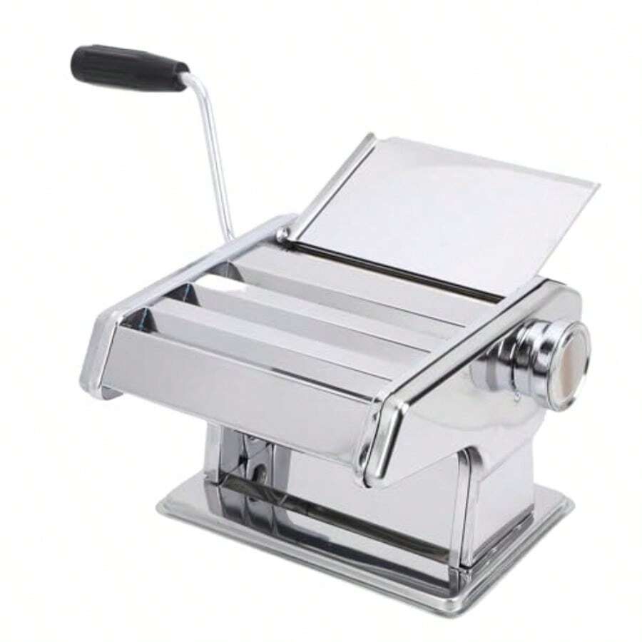 He  Dough Preer Tainle Teel Noodle Maker Hine Dumpling Wrapper Pre With 6-Thick Etting 0.6-4.8mm 3 Noodle Widt (2mm/6mm/9mm) Noodle Cutter For Kitchen - Stainless Steel - View 1