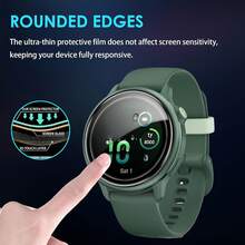 3 Stücke flexible Bildschirmschutzfolie für Vivoactive 6/Vivoactive 5, empfindlicher Touchscreen, 3D Vollabdeckung, einfache Anbringung, blasenfrei, kratzfest, PMMA Material, Schutzfolie für Smartwatch-Bildschirm (nicht aus Glas), geeignet als Geburtstagsgeschenk für Männer und Frauen, kompatibel mit Geräte-Zubehör, Schutzfolie für Bildschirme tragbarer Geräte. - 3 Stück PMMA transparent - Übersicht 4