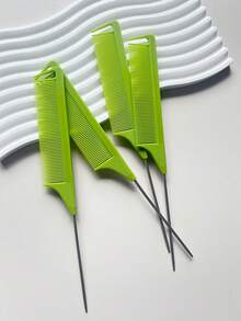 CHIGO 8/4/1件專業鼠尾梳套組，包含1把鼠尾梳與1把分髮梳，適合髮型師、沙龍及居家使用，適合萬聖節、聖誕節送給女孩的禮物，母親美髮護理用品 - 青檸色 - 查看 8