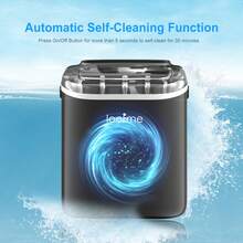 loefme 1.2L Countertop Ice Maker Machine Black Electric Automatic Icemaker - UK Plug(220-240V) - View 7