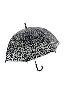 Leopard Print Transparent Automatic Reinforced Windproof Straight Umbrella, Apollo Bubble Umbrella,Umbrella / Compact Umbrella / Travel Umbrella / Windproof Umbrella / Folding Umbrella / Rain Umbrella / Automatic Umbrella / Uv Umbrella / Sun Umbrella /Umbrella - Multicolor - View 4