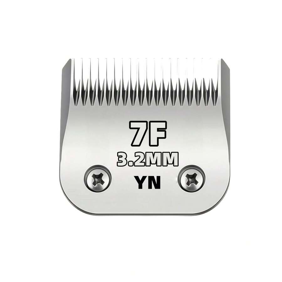 1片7F 3.2mm可拆卸宠物美容不锈钢刀片，经久耐用，操作简便，专为宠物美容设计，兼容Andis 7F/Oster A5/KM10 3.2mm美容剪刀刀片 - 查看 1