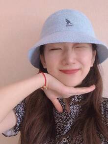 KANGOL Kangaroo Round-Brimmed Fisherman Hat With Sunshade Cap, Stylish And Versatile, With Circle-Shaped Fabric Towel, Extremely Popular.Hat . 6NRF - 寶藍色圓頂毛巾料 - 查看 11