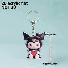 1 chiếc móc khóa nhỏ bằng acrylic hình phẳng 2D, quà tặng ngày lễ, móc khóa xe hơi, móc khóa ba lô/ví. - Nhiều màu - Xem 7