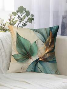 2 piezas Fundas de cojín con estampado floral, lavables a máquina con cierre de cremallera, diseño decorativo, adecuadas para la decoración del hogar y la oficina (Inserto de cojín no incluido) (Sin bordado) - 2pcs - Ver 4