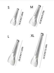1 pieza Pinzas de acero inoxidable para barbacoa, pinzas para alimentos, pinzas para ensalada y pan, utensilios de cocina - Multicolor - Ver 4