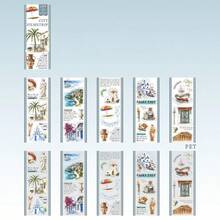 10pcs/Pack City Travel Theme Stickers, Creative Aesthetic Sticker Decals, DIY Decoration Scrapbooking Craft Materials, Holiday Gift, Personalized Scrapbook School Supplies Scrapbook Supplies - Style 6 - View 14