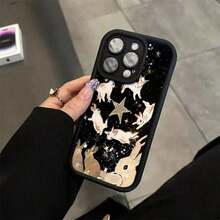 Con un encantador diseño inspirado en conejos blancos y estrellas, esta adorable funda para teléfono está fabricada en material TPU y es compatible con una amplia gama de modelos, incluyendo el  15 Pro Max,  14/13 Pro/12/11/7/8 Pro/X/XR/XS Max, entre otros. Como funda protectora de gran resistencia, ofrece una cobertura envolvente integral y una protección reforzada contra caídas en las cuatro esquinas, combinando un atractivo estético excepcional con una durabilidad a largo plazo. - Color 1 - Ver 5
