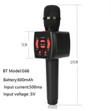 4 In 1 Wireless Karaoke Microphone Machine Portable Handheld With Speaker, Gift For Birthday Party, Home KTV - View 6