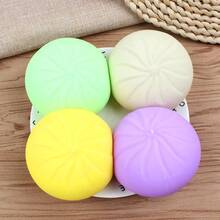 Juguete apretable de color aleatorio en forma de bollo al vapor, pelota de estrés de masa, juguete de cocina realista, herramienta favorita para aliviar la presión - Multicolor - Ver 9