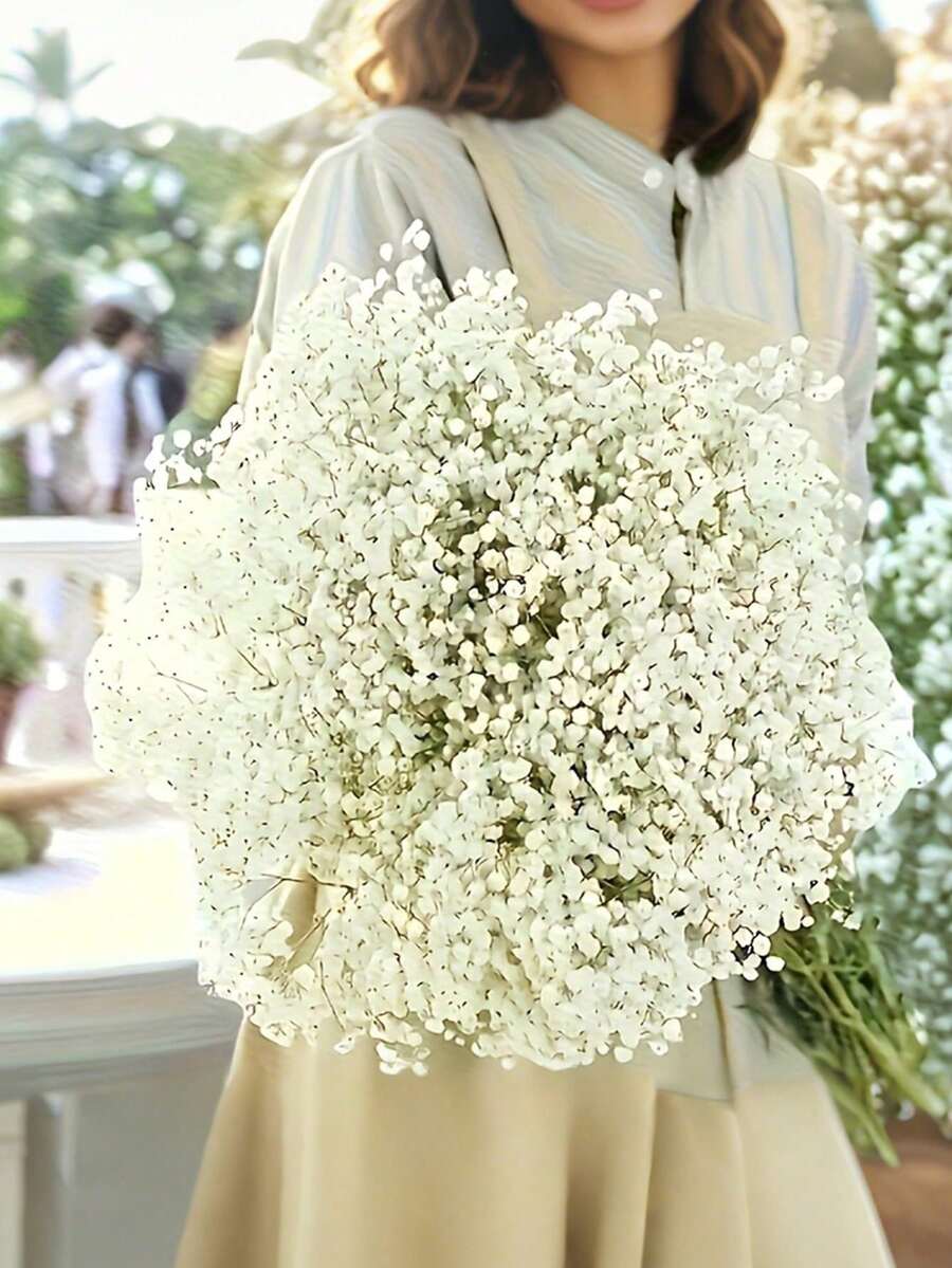 600支仿真透气满天星花束(20束),逼真效果,适用于婚礼宴会餐桌装饰、酒店花艺布置、周年纪念、订婚、感恩节装饰 - 多色 - 查看 1
