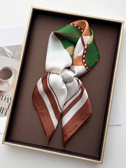 1 chiếc khăn lụa in họa tiết động vật sang trọng, kiểu Pháp cổ điển, kích thước 65*65cm, thích hợp cho hoạt động ngoài trời, chụp ảnh, hẹn hò, biểu diễn, quà tặng ngày lễ, trang phục công sở.