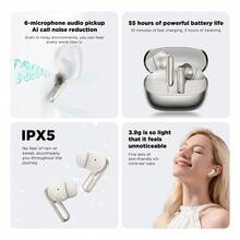 MINISO MS106 Wireless Translation Earbuds • AI Call Noise Cancellation • Multi-Language Real-Time Translation • Active Noise Cancellation • 55 Hours Battery Life • Suitable For Daily Use, Business, Fitness, Gaming - View 2