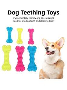 1个拖鞋造型幼犬磨牙玩具（适合小型犬和幼犬），小巧便携，可用于磨牙、清洁牙齿、玩耍和陪伴，仅限宠物使用，耐用磨牙玩具，宠物用品，宠物玩具，幼犬磨牙玩具，拖鞋造型玩具，幼犬洁牙玩具，牧羊犬玩具，硅胶拖鞋磨牙玩具 - 彩色 - 查看 5