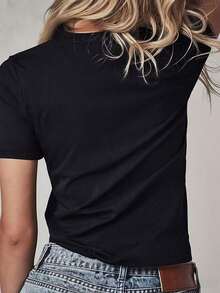 Women T-Shirts - Black - View 2