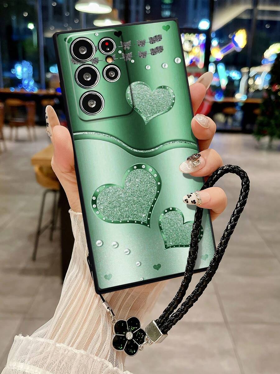 心形彩绘防摔手机壳，兼容 P14 Pro Max、P13、P11、P12、XR、7/8、GES2、XS、P15、P16、P16 Pro，Galaxy S24、A03s、A03 Core、A04、A12、A13、A14、A21s、A22、A23、A24、A32、A33、A34、A51、A52、A53、A54、A71、A72、A73，S20 FE、S21、S22、9、9A、10A、10C，Note 9、10、11、12、12C