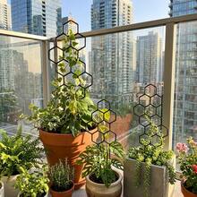 Honeycomb Plant Climbing Trellis, Rust-Resistant Design, Suitable For Potted Vines And Flowers, Space-Saving Indoor/Outdoor Garden Support - A - View 4