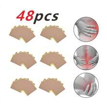 Conjunto de 48 adesivos térmicos autoaquecidos com estampa de tigre, que aquecem e relaxam, ideais para ombros, pescoço, mãos, costas, pés e joelhos. - Ver 8