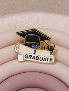 1pc Versatile Minimalist Creative Graduation Cap Brooch, Fashionable Personalized Jewelry Gift Suitable For Daily Wear, Commute, Vacation, Perfect For Party And Holiday, Multifunctional Accessory For Women's Casual And Resort Outfits - Multicolor - View 3