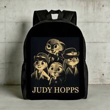 Judy Hopps Fashion  Large Capacity Backpack With Adjustable Shoulder Strap, Simple Casual Backpack Ideal For Daily Use, Travel & Fan Gifts - màu đen - Xem 1