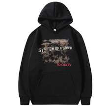 System Of A Down Toxicity Album Graphic Hoodie Men Women Rock Alternative Metal Sweatshirt Male Flee - 黑色 - 查看 1
