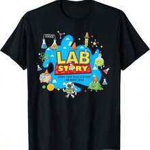 VintageLab Story Lab Week 2026 Medical Laboratory Technician Team T-Shirtsummer Tops - 黑色 - 查看 7
