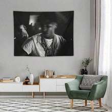 1PC Youngboy Music Never Rapper Broke Again Tapestry Background Cloth Wall Hanging Curtain Wall Decoration Bathroom Poster, Background Cloth, Decorative Fabric Wall Decoration Tapestry Room Decoration, Tapestry Decor, Suitable For Birthday, Wedding, Party, Home Decor, Bedroom Decoration, Room Decor Flag, Wedding Room Decor, Christmas, Halloween, Thanksgiving Day, Easter Day, Back To School Season, Mother's Day, Father's Day Or Valentine's Day Gifts Housewarming, Tea Room, Bedroom, Living Room, College Dorm Room, Bedroom Wall Decoration, Elegant, Great For Graduation, Banner Flag, School Decor, Campus Surprise, Dorm Decoration, Back To School Home Decor, Study Supplies - Multicolor - View 5