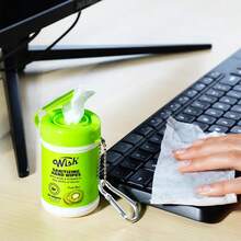 Wish 8 Pack Cute Colorful  Hand Wipes 20CT 4 Fruit Scents Portable Keychain Mini Wipes, Moisturizing Aloe, Back To School Dorm Essentials,Gentle On Skin,No Rinse - 8 Cans - 查看 6