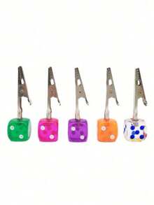 1pc Unique Transparent Dice Shaped Multi-Color Cigarette Holder Stand, Anti-Scalding Smoking Accessory - Multicolor - View 2