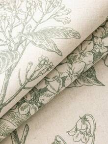 1 件棕色绣球花印花抱枕套，复古农舍风格，柔软舒适，方形靠垫套，适用于沙发、卧室、客厅、餐厅装饰 - 棕色 - 查看 5