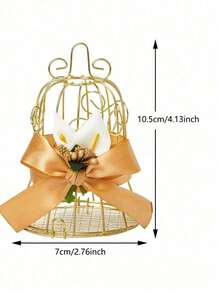 European Style Gold Bird Cage Candy Box, Tin Wedding Favor Box, Creative Marriage Gift Box, Wedding Supplies - View 6