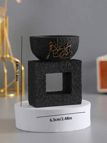 This Fashionable And Exquisite Resin Incense Burner Is Decorated With Arabic Calligraphy. It Serves As A Ramadan Incense Burner, A Practical Incense Burner, An Aroma Diffuser, And An Elegant Ramadan Desktop Decoration. - Multicolor - View 11