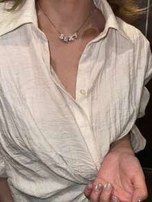 [Mặt dây chuyền mini đính kim cương vàng lấp lánh] ~ Dây chuyền chữ cái 26 chữ cái được cá nhân hóa. Một món quà sáng bóng và độc đáo, các cô gái sẽ thích hơn. - Nhiều màu - Xem 8