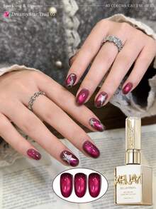 2026 New Magnetic Cat Eye Gel Nail Polish, 40 Shimmery Reflective Colors, Fashionable Salon Art Cat Eye Gel Design - Multicolor - View 33